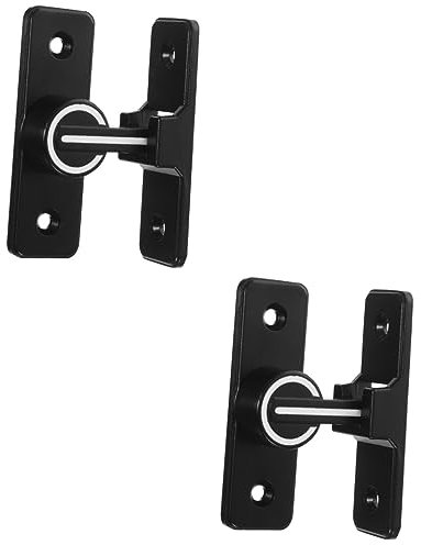 Housoutil Schiebetürschlösser 2 Stück Schiebe-Scheunenriegel Home Security Spind Scheunentürknöpfe Bildschirmtürschloss Fingerabdruck-Türschloss Innenschlösser Für Türen Riegel Schlösser