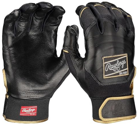Rawlings Pro Preferred Baseball-Schlaghandschuhe, Schwarz, Größe M