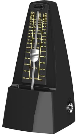 SOLO Mechanisches Metronom mit Akzentglocke, Präziser Takt und Kräftiger Klang, geeignet für Klavier, Gitarre, Schlagzeug, Saxophon, Trompete, Cello, etc