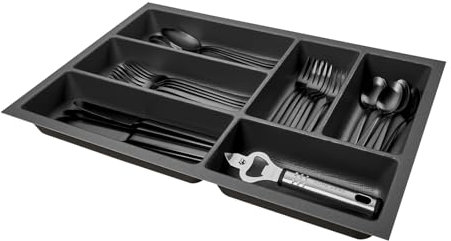 SO-BOX 2 Besteckkasten Breite 30,9 cm, Tiefe 46,2 cm mit anthraziter Kanvas-Struktur für Schubladen bis Juli 2012 von NOBILIA mit einer Breite von 40 cm