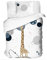 Arle-Living 2 TLG. Baby/Kinder Bettwäsche - Zwergen Edition - 100x135 cm + 40x60 cm - 100% Baumwolle (Giraffen Astronaut)
