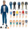 12 Kleidung und Zubehör Kompatibel mit Ken = 2 Sets Anzug + 2 Kurze Ärmel + 2 Shorts + 2 Badehose + 4 Schuhe, für 12 Zoll Jungen Puppen in Zufallsauswahl