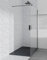 Glaswand Duschwand Duschkabine Walk-in Dusche KETIL Schwarz 140x195 cm – Duschabtrennung aus 8 mm gehärtetem Nano-Glas, Transparente Walk-in Duschtrennwand für modernes Badezimmer