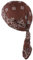 fashionchimp Zandana aus 100% Baumwolle, Bandana-Kopftuch, Bikertuch für Damen und Herren, Muster-Print (Schoko-Paisley) BAC068