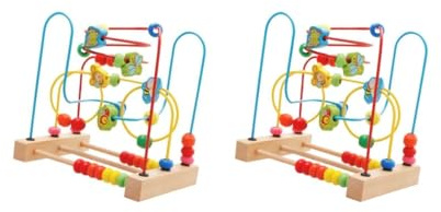 2 set Math Toy Circles Bead Wire Maze Montessori Educational Toy