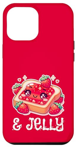 Hülle für iPhone 12 Pro Max Kawaii Strawberry & Jelly Anime-Feinschmecker, zwei passende Paare