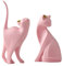 Skulptur Deko Modern Wohnzimmer, Skulpture Dekoration Wohnzimmer, Statue bücherregal Deko für Regal, Tisch Deko Büro Dekoration Wohnung Modern Sculpture, Katzen Schwänze Schmuck Organisator (Rosa)
