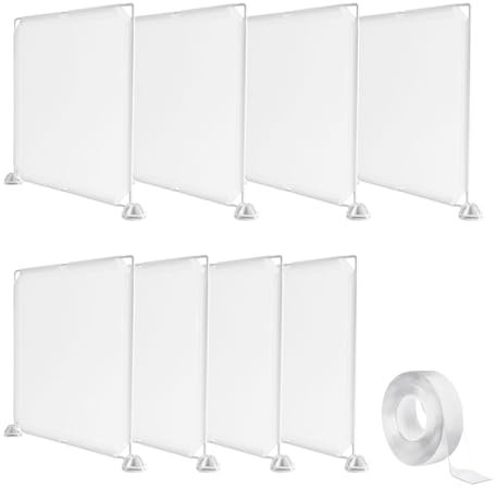 mumisuto 8 Stück Regaltrenner,Transparente Regalteiler Multifunktionaler Shelf Divider,Kleiderschrank Regaltrenner Schrankregaltrenner für Bücherregale,Schränke,Küchenschränke,Badezimmer,30x30cm