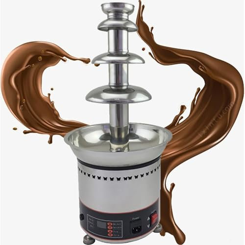 Fontane di cioccolata Grande fontana di cioccolato commerciale torre for fonduta di cioccolata calda, 4/5/6/7 livelli macchina for il riscaldamento e la fusione del cioccolato in acciaio inossidabile