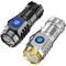 Hsthe Sea Juego de 2 minilinternas de Monstruo de Tres Ojos, Linterna LED Recargable de Alto Lumen con Clip para bolígrafo, luz de Acero Multifuncional, Flash de Gran Potencia para Exteriores
