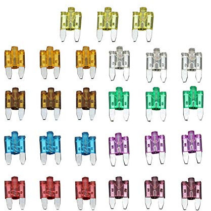 s und Zubehör fürs Auto 27 PCS 5A ~ 40A Kleine Größe Auto Einsätze Auto Versicherung Tablets Kleine mit Lampe Auto Einsätze