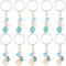 craspire 1 boîte de 20 porte Clés Porte Bonheur Petite Tortue Océan Porte Clés en Vrac Synthétique Turquoise Étoile de Mer Été Mer Plage Animaux Breloques Porte Clés pour Bricolage Clé de Voiture