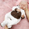 Vollence 46cm Schlafende Reborn Baby Puppe Silikon,Realistische Babypuppe, Idealer Begleiter zum Stressabbau - Mädchen