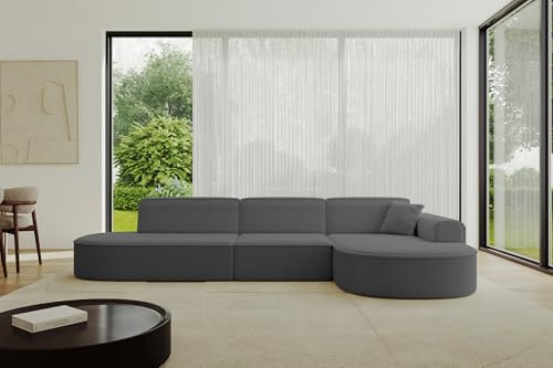 ALTDECOR Ecksofa in L-Form MARI-L2 328x171x79,5 - Grau | Corner Sofa Bett Eckcouch Couch Wohnlandschaft Cauchsofa