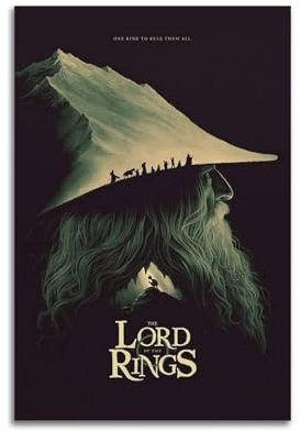 HRUINFSPO Poster, Motiv: Der Herr der Ringe, 'The Fellowship of The Ring', Wandkunst, Leinwand, ästhetisches Poster, moderne Kunst, Gemälde, Dekoration für Wohnzimmer, Schlafzimmer
