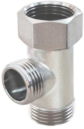 Chomely Bidet T Adapter Kompatibel mit LUXE Bidet, Messing T Ventil für (7/20.3 cm x 7/20.3 cm x 1/5.1 cm), 3 Wege T Anschluss Bidet Aufsatz für Toilette