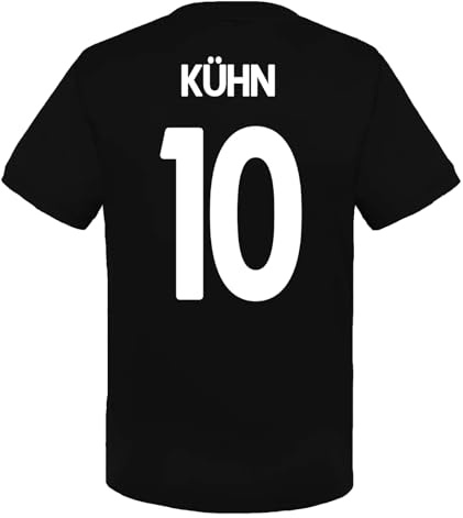 Celtic FC Boys Kuhn 10 Poly T-Shirt Black Green 6-7 Years