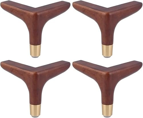 Pieds de meubles en bois massif de 14 cm avec vis pour canapé, armoire, chaise, lit