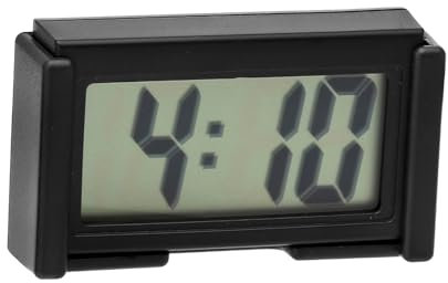 Mini Auto Uhr,Kleine digitaluhr,mini uhr digital,uhr auto,digitale uhr klein,Auto Elektronische Uhr, Mini-Digitaluhr, Für Auto Armaturenbrett,Schreibtisch,Tisch,Badezimmer, Schwarz