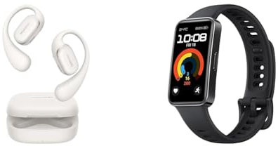 HUAWEI FreeArc (Gris) + Band 9 Starry Negro, Inalámbricos Bluetooth, Resistencia al Agua IP57, 28 Horas, iOS, Android o Windows