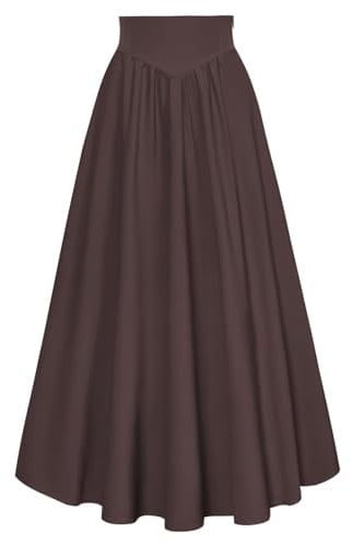 SCARLET DARKNESS Jupe Traditionnelle Victorienne pour Femme, Taille Haute, laçage, Jupe Longue médiévale