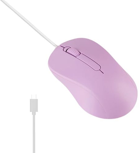 THINCAN Cable de ratón tipo C USB C MICE Gaming Mouse ergonómico 3 botones 1000DPI para PC portátil y más dispositivos tipo C