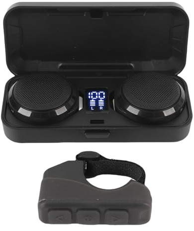Gugxiom Haut-parleurs de Casque de Moto Casque sans Fil Son HiFi Suppression Active du Bruit pour l'escalade de Ski, Autonomie de 50 Heures