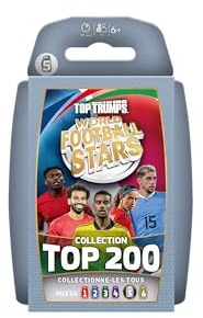 Top Trumps World Football Stars Top 200 Pack 5 Kartenspiel mit den beliebtesten Fußballspielern, Lerngeschenk ab 6 Jahren