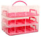 Oypla Pink 3 Tier 36 Cupcake Plastic Carrier Holder Storage Container