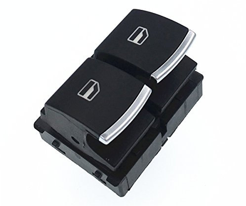 HZTWFC Interrupteur De Lève-vitre Interrupteur De Porte Pilote Chrome OEM # 5K3959857 5K3 959 857 A pour VW Golf 5 Touran Passat CC Tiguan