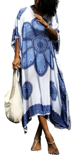 L-Peach Women Roomy Nightgown Long Loungewear Cardigan Kimono Beach Dress Bikini Cover ups Tops