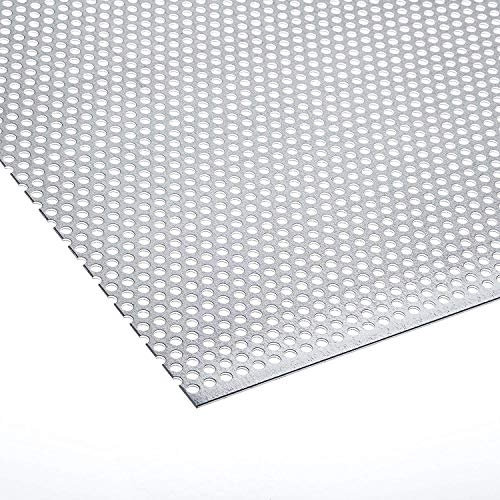 Bestell_dein_lochblech Lochblech Verzinkt RV 5-8 Stahl Verzink 1,0 mm Zuschnitt individuell auf Maß NEU günstig (500 mm x 200 mm)