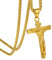 GOLDCHIC JEWELRY Gold Crucifix Necklace for Men Women, Jesus Cross Pendant INRI with Gold Chain