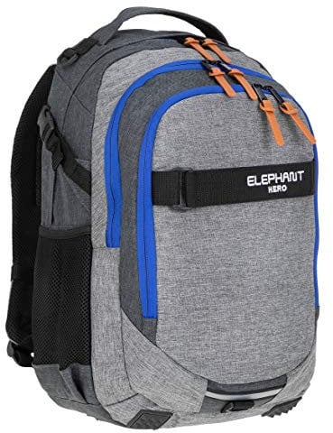 Elephant Schulrucksack HERO SIGNATURE Rucksack Jungen Schultasche (Two Tone Grey-Blue (grau-blau))