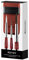 ESCODA Set 3 Aquarellpinsel - Reiseset Red Nr. 6, Nr. 8, Nr. 12 Rund Spitz Kunsthaar Serie Último Perla Versàtil Stoffetui Rot Profesionell Handgefertigt in Barcelona.