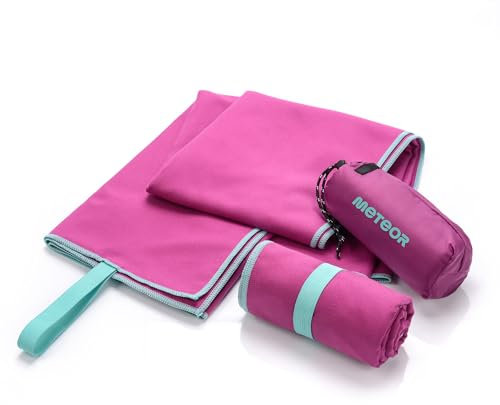 meteor Serviette Microfibre de Aussi comme Serviette de Bain Sport ou Plage de Voyage Séchage Rapide ultraléger Peu encombrant Enfants Hommes Femmes