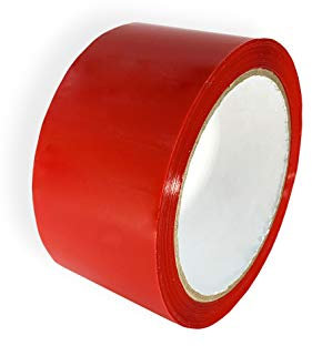 Keephot, Nastro Adesivo da Imballaggio in Polipropilene, Confezione da 6 Rotoli, Rosso, 48 mm x 66 m