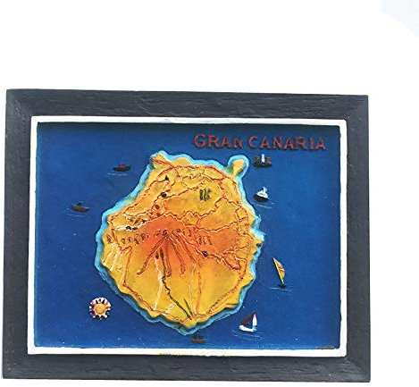 3D-Kühlschrankmagnet, Motiv: Gran Canaria Spanien, Souvenir, Geschenk, handgefertigt, Heim- und Küchendekoration, Gran Canaria Kühlschrankmagnet-Kollektion