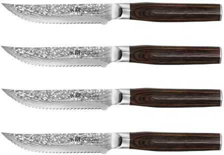 Cuisine::pro Damashiro Emperor Japanischer Stahl Steakmesser-Set 4-teilig