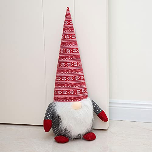 Marwood Cute Door Stopper Decorative Door Stops for Home and Office, Stuffed Fabric Christmas Door Stopper Weighted Interior Doorstop Floor Decorative - Santa Claus with Snow Cap 48cm