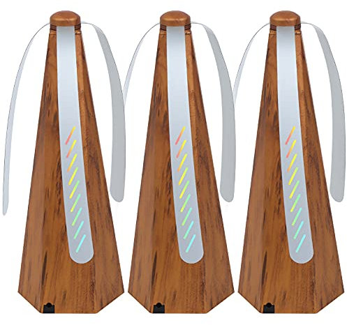 Haishell 3 ventiladores repelentes de moscas para mesas, repelente de insectos, ventilador protector de alimentos, ventilador portátil de madera de grano de madera para exteriores e interiores,