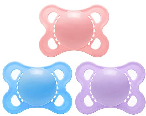 LittleForBig Großer Saugerschild Schnuller der Generation-3 in Erwachsenengröße 3 Paci Pack- Rosa/Lila/Blau