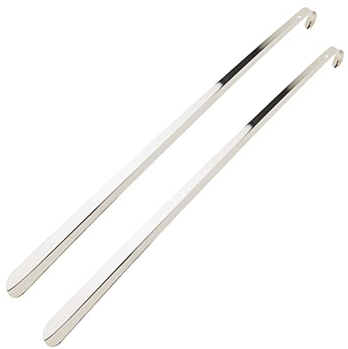 biped chausse-pied extra long en métal - chausse-pied très robuste de 70 cm de long - avec crochet et trou de suspension - forme ergonomique z2792(2 unité)