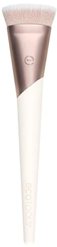 EcoTools Luxe Flawless Foundation Makeup Brush for Liquid & Cream Foundation, Dense, Synthetic Bristles, Eco-Friendly Premium Quality Makeup Brush, Vegan & Cruelty-Free, 1 Count