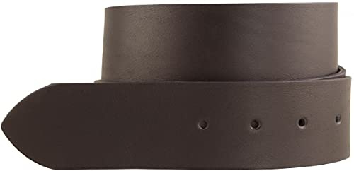 BELTINGER Gürtel aus Vollrindleder ohne Schnalle 4,5 cm | Jeans-Gürtel für Damen Herren 45mm | Breiter Leder-Gürtel | Braun 120cm