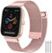 Bracelet pour Amazfit GTS, 20mm Universelle Métal Acier Maille Bracelet de Rechange de à Libération Rapide pour Amazfit Active, Amazfit GTS 4, GTS 4 Mini, GTS 3, GTS 2, GTS 2 Mini, Amazfit Bip U