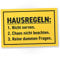DankeDir! Hausregeln lustig - Schild 30 x 20 cm - Geburtstagsgeschenk lustiger Spruch Wanddeko Spruchschild Türschild - Party Geschenkidee Partydeko Kollegen Freunde Deko Geschenk