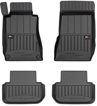 Fußmatten Gummimatten kompatibel mit Mercedes CLK II C209 2002-2009 OMAC Premium 3D Schwarz TPE Gummi
