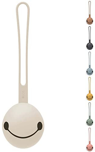 OLGS Silikon Schnullerbox für Babys | Schnullerhalter Aufbewahrung Case zur Schnulleraufbewahrung BPA-frei | Schnullerband für Unterwegs an der Wickeltasche Greige | Schnuller Box für Kleinkinder