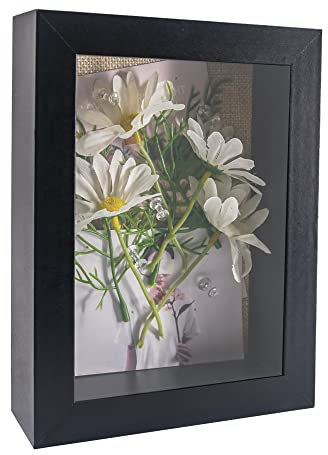 GraduatePro 3D bilderrahmen 15x20 zum befüllen schaukasten Wand für Schwarz Objektrahmen Hochzeit Box Deko Oder Schreibtisch